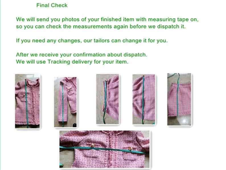 Women's CUSTOM MADE Chain Checked Jacket Coat Blazer Shorts/Skirts/Trousers