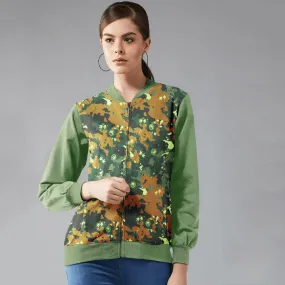 WOMEN'S FLEECE GREEN FOREST JACKET