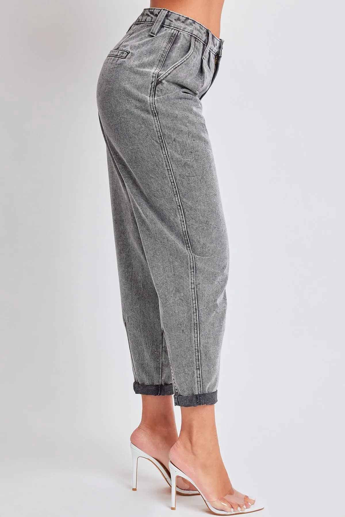 Women's Pleated Mom Jeans