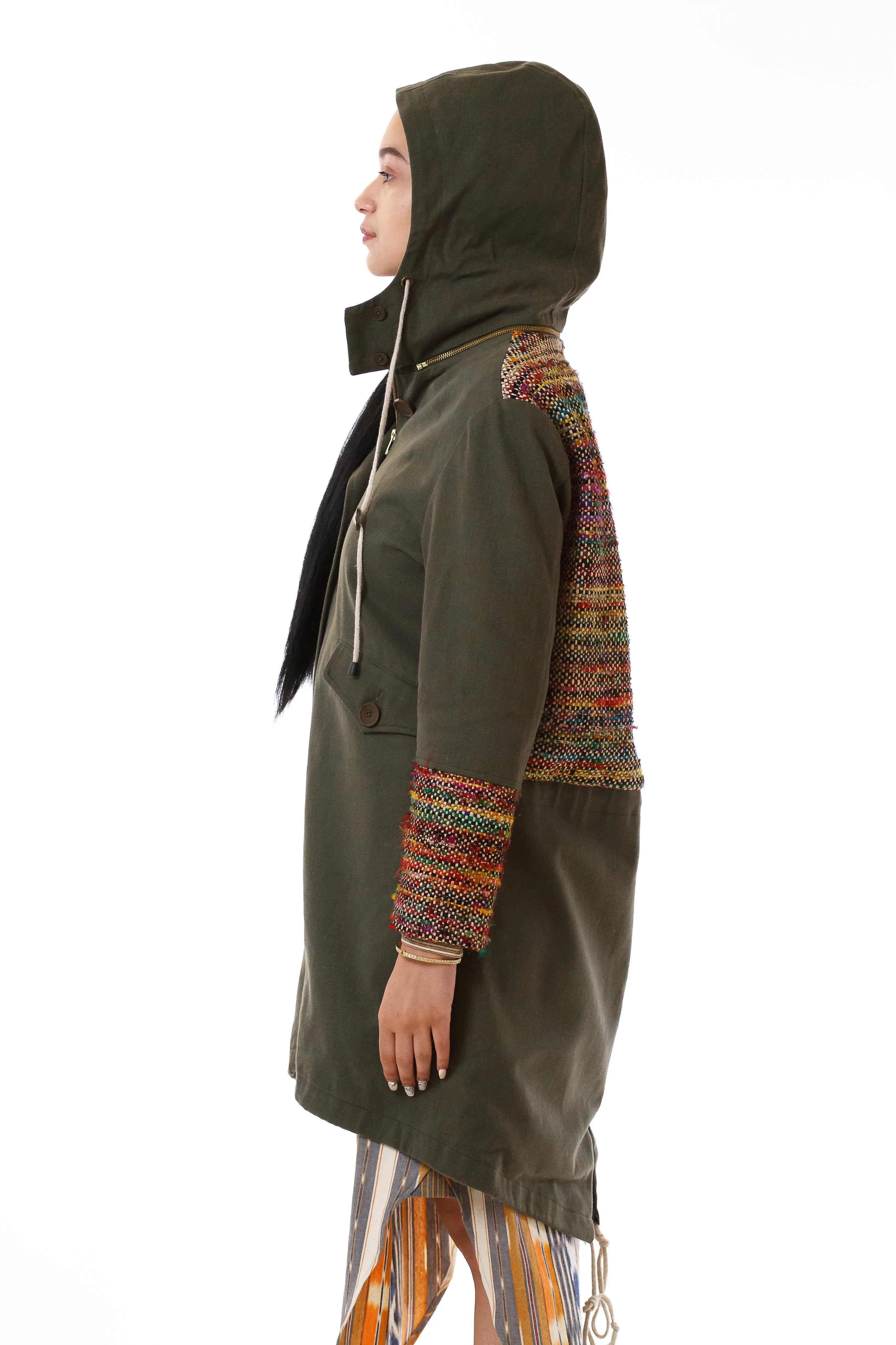 Womens Rainbow Accented Parka