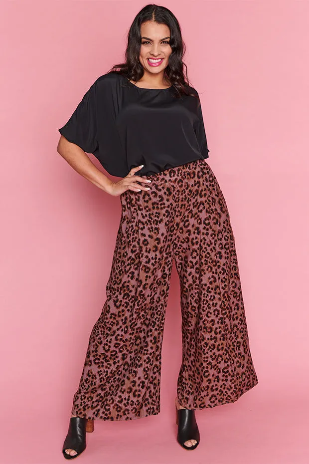 Xane Chocolate Leopard Pants