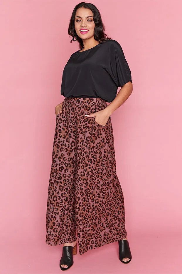 Xane Chocolate Leopard Pants