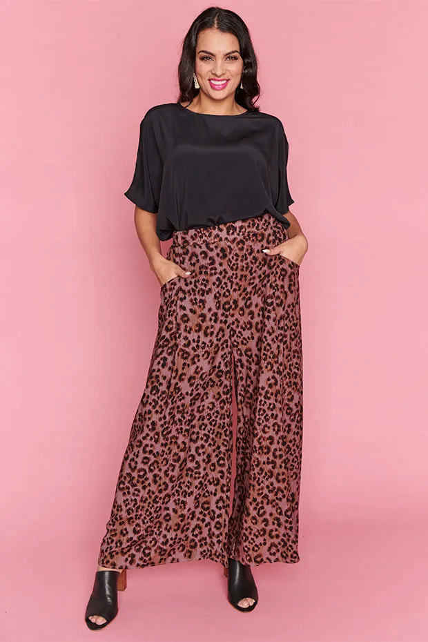 Xane Chocolate Leopard Pants