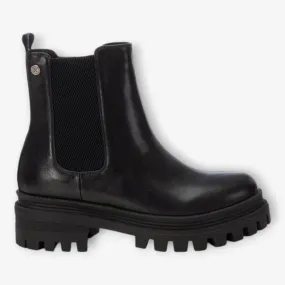 XTI Black Ankle Boots with Chunky Sole