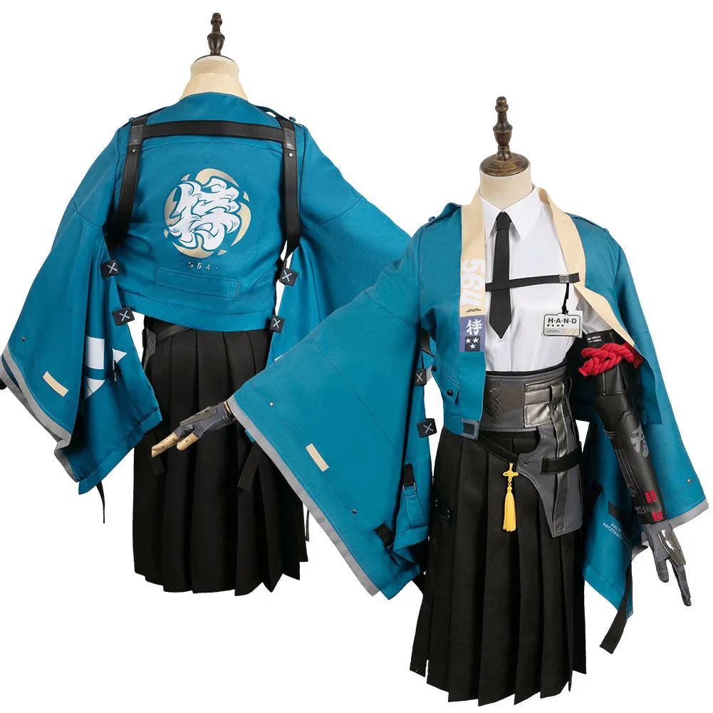 Zenless Zone Zero Hoshimi Miyabi Women Blue Outfit Party Carnival Halloween Cosplay Costume