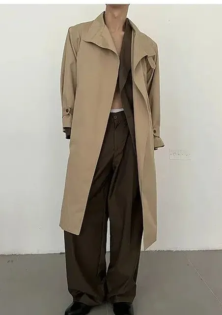 Zhou Buttoned Neck Detail Overcoat