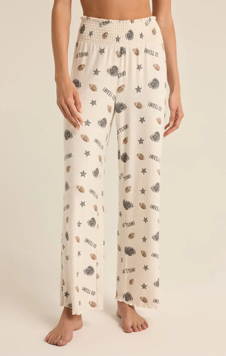 ZSU Sunday Funday Dawn All Over Football Print Pant