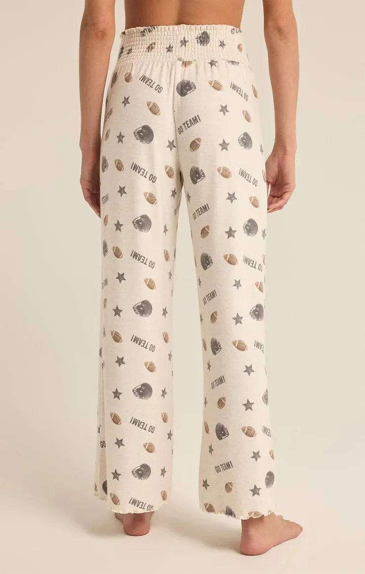 ZSU Sunday Funday Dawn All Over Football Print Pant